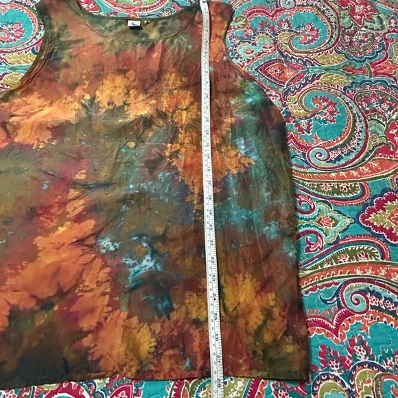 Elegant Multicolor Silk Tank/Wrap Dress - Picture 4 of 6